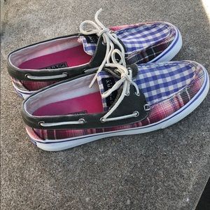 Plaid Sperrys